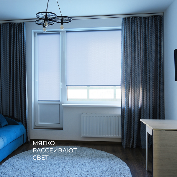 Изображение товара Рулонная штора Franc Gardiner Shantung 80x160 / 7793567 (голубой)