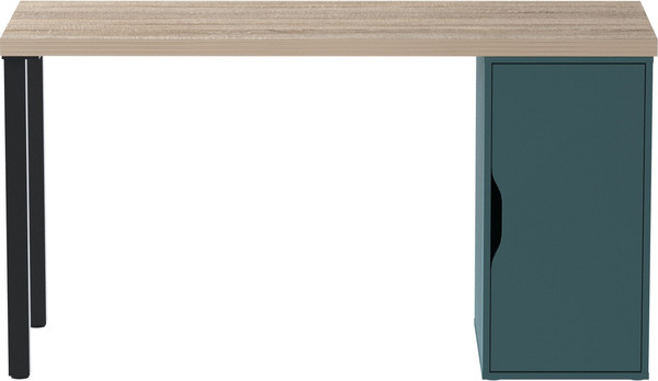 Изображение товара Письменный стол Mio Tesoro Ингар 2/DV/T (дуб беленый/серый/бирюзовый/черный)