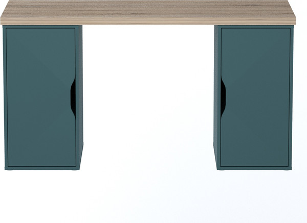 Изображение товара Письменный стол Mio Tesoro Ингар 2/DV/DV (дуб беленый/серый/бирюзовый)