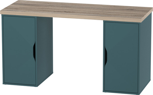 Изображение товара Письменный стол Mio Tesoro Ингар 2/DV/DV (дуб беленый/серый/бирюзовый)