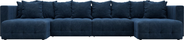 Изображение товара Диван П-образный Лига Диванов Лига-052 НПБ Лонг (велюр Brut 11 синий)