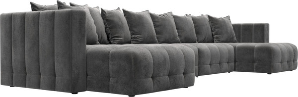 Изображение товара Диван П-образный Лига Диванов Лига-052 НПБ Лонг (велюр Tower 10 серый)