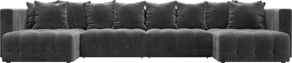 Изображение товара Диван П-образный Лига Диванов Лига-052 НПБ Лонг (велюр Tower 10 серый)