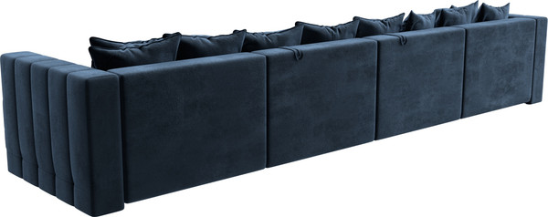 Изображение товара Диван П-образный Лига Диванов Лига-052 НПБ Лонг (велюр Tower 13 синий)