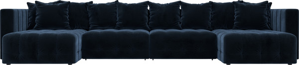 Изображение товара Диван П-образный Лига Диванов Лига-052 НПБ Лонг (велюр Tower 13 синий)