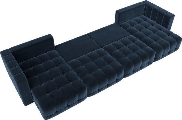 Изображение товара Диван П-образный Лига Диванов Лига-052 НПБ Лонг (велюр Tower 13 синий)