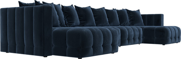 Изображение товара Диван П-образный Лига Диванов Лига-052 НПБ Лонг (велюр Tower 13 синий)