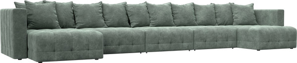 Изображение товара Диван П-образный Лига Диванов Лига-052 НПБ МегаЛонг (велюр Brut 08 зеленый)