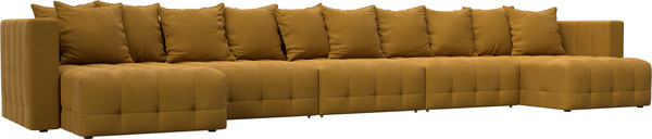 Изображение товара Диван П-образный Лига Диванов Лига-052 НПБ МегаЛонг (велюр Brut 10 желтый)