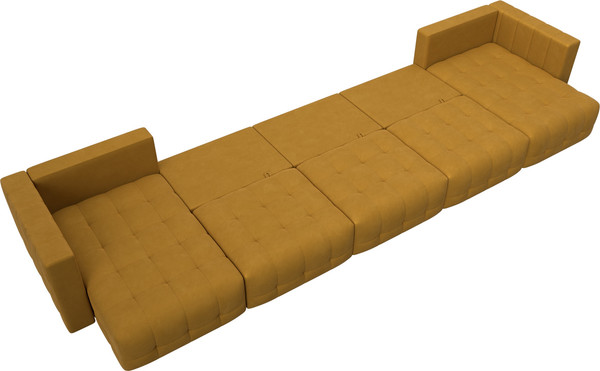 Изображение товара Диван П-образный Лига Диванов Лига-052 НПБ МегаЛонг (велюр Brut 10 желтый)