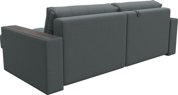 Изображение товара Диван угловой Лига Диванов Лига-049 НПБ универсальный с декором (рогожка амур 07 серый)