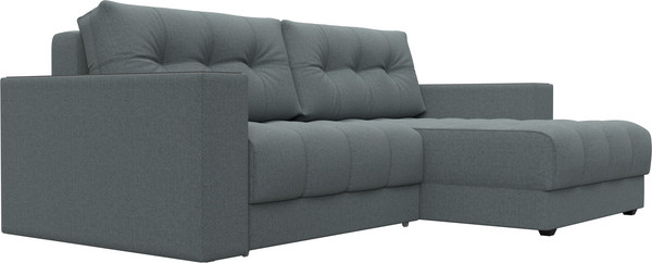 Изображение товара Диван угловой Лига Диванов Лига-049 НПБ универсальный с декором (рогожка амур 07 серый)