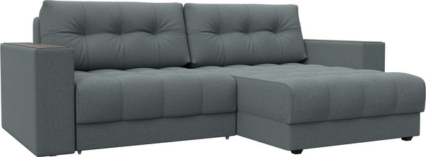 Изображение товара Диван угловой Лига Диванов Лига-049 НПБ универсальный с декором (рогожка амур 07 серый)