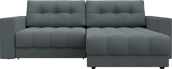 Изображение товара Диван угловой Лига Диванов Лига-049 НПБ универсальный с декором (рогожка амур 07 серый)