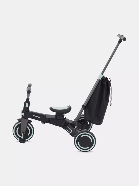 Изображение товара Трехколесный велосипед с ручкой MOWbaby Trixie MC055 (черный/зеленый)