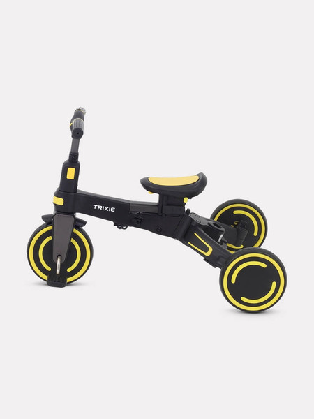 Изображение товара Трехколесный велосипед с ручкой MOWbaby Trixie MC055 (черный/желтый)