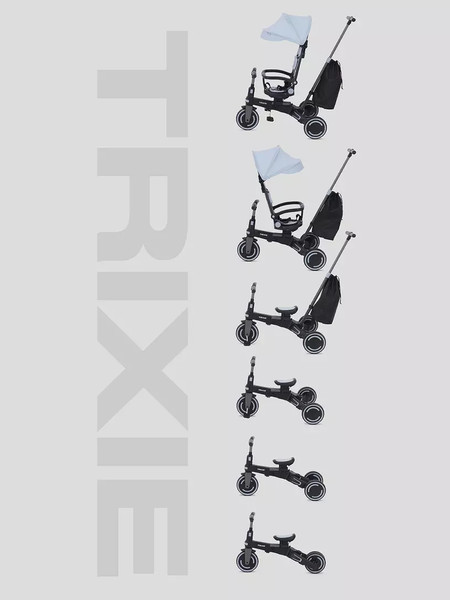 Изображение товара Трехколесный велосипед с ручкой MOWbaby Trixie MC055 (серый)