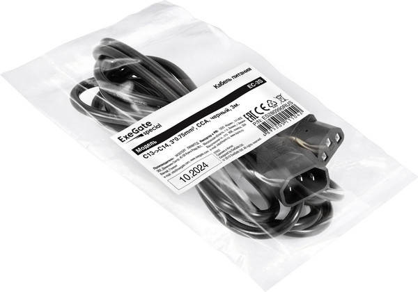 Изображение товара Кабель ExeGate Special EC-3S-C13 / ES280990RUS (3м)
