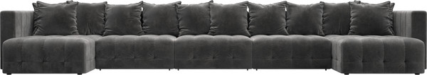 Изображение товара Диван П-образный Лига Диванов Лига-052 НПБ МегаЛонг (велюр Tower 10 серый)