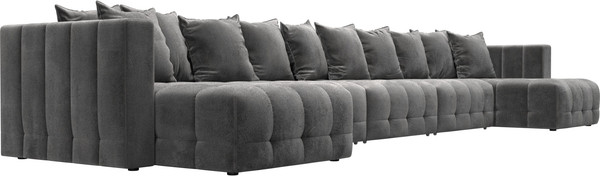 Изображение товара Диван П-образный Лига Диванов Лига-052 НПБ МегаЛонг (велюр Tower 10 серый)