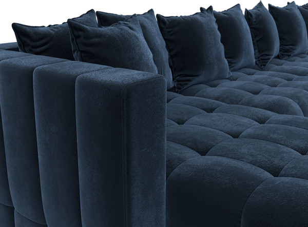 Изображение товара Диван П-образный Лига Диванов Лига-052 НПБ МегаЛонг (велюр Tower 13 синий)