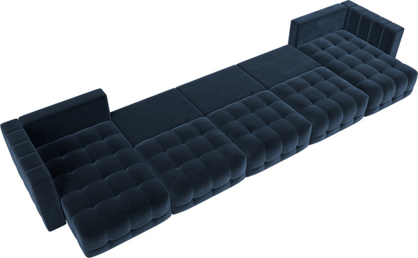 Изображение товара Диван П-образный Лига Диванов Лига-052 НПБ МегаЛонг (велюр Tower 13 синий)