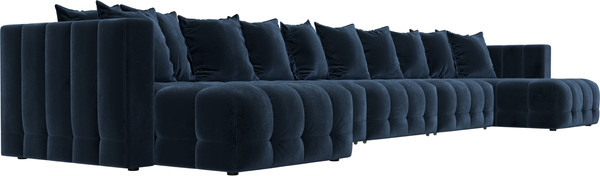 Изображение товара Диван П-образный Лига Диванов Лига-052 НПБ МегаЛонг (велюр Tower 13 синий)