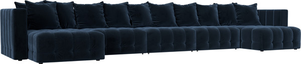 Изображение товара Диван П-образный Лига Диванов Лига-052 НПБ МегаЛонг (велюр Tower 13 синий)