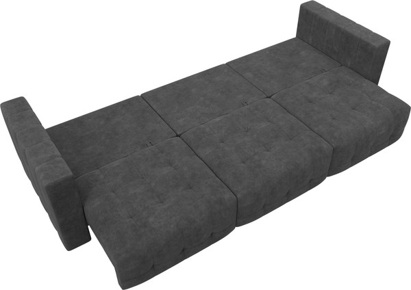 Изображение товара Диван Лига Диванов Лига-052 НПБ Лонг (велюр Brut 16 темно-серый)