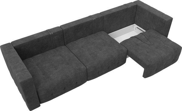 Изображение товара Диван Лига Диванов Лига-052 НПБ Лонг (велюр Brut 16 темно-серый)