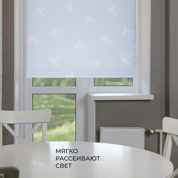 Изображение товара Рулонная штора Franc Gardiner Print Небесные ласточки 95x160 / 9403217810 (голубой)