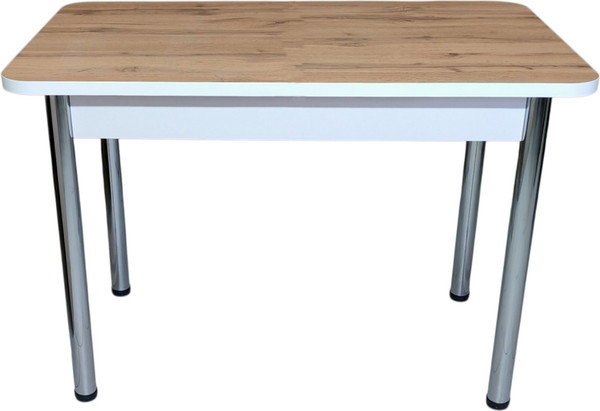 Изображение товара Обеденный стол СВД Юнио 120x75 / 005.П24.Х (дуб вотан/хром)