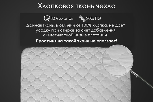 Изображение товара Наматрасник защитный Реноме Тк хлопковая 80/20 борт 35 с юбкой 42/276н 160x200