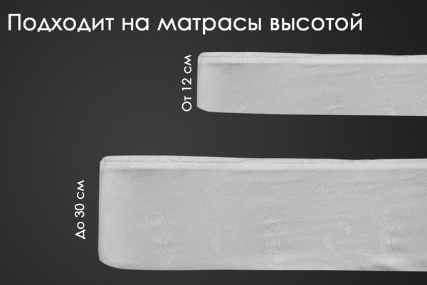 Изображение товара Наматрасник защитный Реноме Тк хлопковая 80/20 борт 35 с юбкой 42/276н 160x200