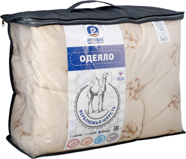 Изображение товара Одеяло Реноме Евро Тик п/э 14/063н 200x220 (верблюжья шерсть, 300)