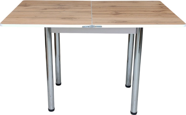Изображение товара Обеденный стол СВД Юнио 80х60-120 / 013.П24.Х (дуб вотан/хром)