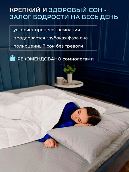 Изображение товара Одеяло Реноме 2сп Обними Утяжеленное хлопок 14/502Б 172x205 (белый)