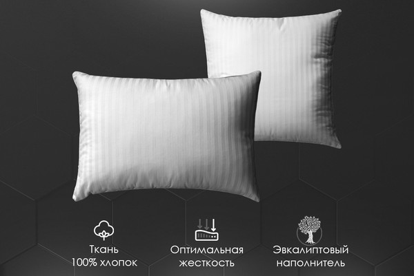 Изображение товара Подушка для сна Реноме 50x70 14/034н (эвкалипт, заменитель лебяжьего пуха сатин)