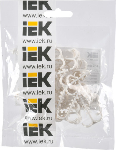Изображение товара Дюбель-хомут IEK Т-образный 4-12мм / UDH11-04-12-025-K01 (25шт, белый)