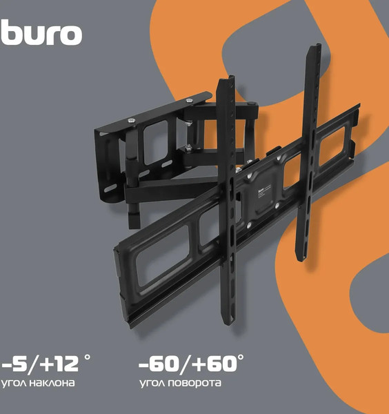 Изображение товара Кронштейн для телевизора Buro MF3 (черный)