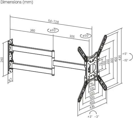 Изображение товара Кронштейн для телевизора Ultramounts UM960 (черный)