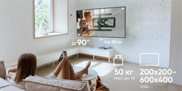 Изображение товара Кронштейн для телевизора Onkron SM6 (черный)