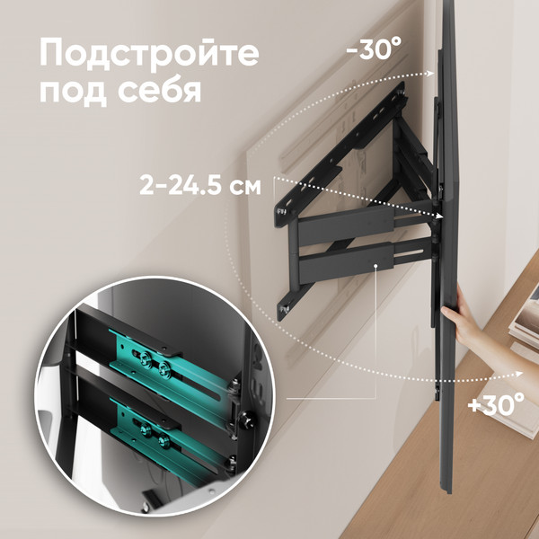 Изображение товара Кронштейн для телевизора Onkron SM2 (черный)