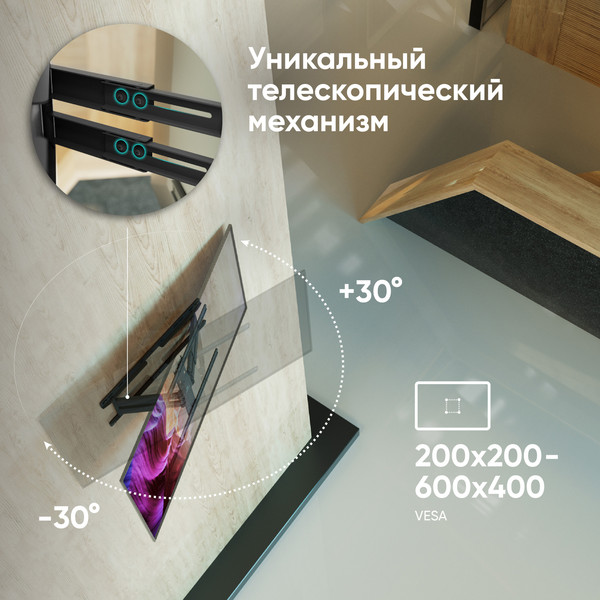 Изображение товара Кронштейн для телевизора Onkron SM2 (черный)