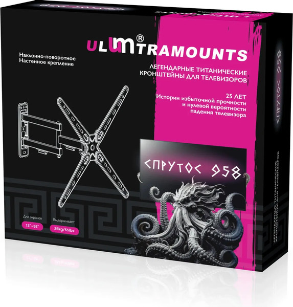 Изображение товара Кронштейн для телевизора Ultramounts UM958 (черный)