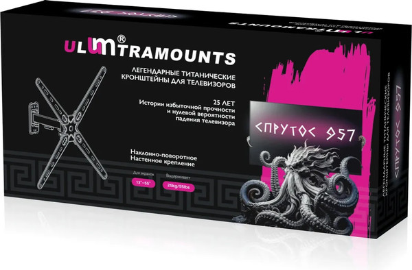 Изображение товара Кронштейн для телевизора Ultramounts UM957 (черный)