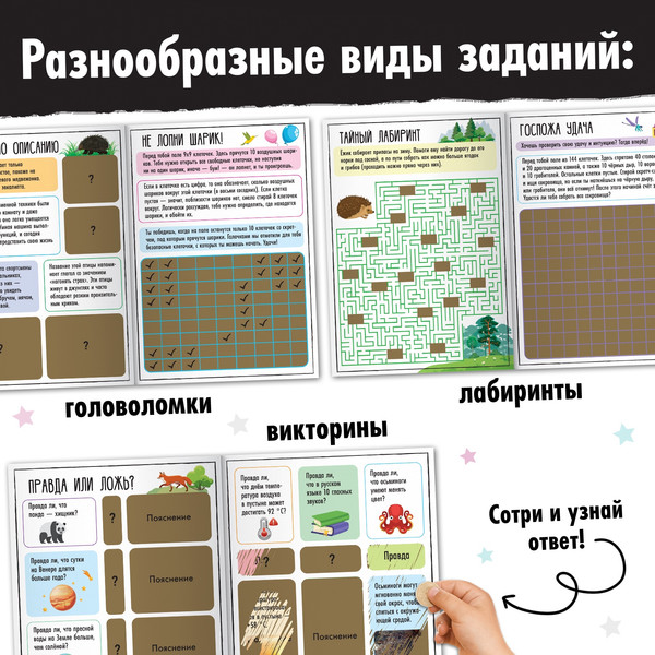 Изображение товара Развивающая книга Буква-ленд Супервикторина. Активити-книга со стретч-слоем / 5299173