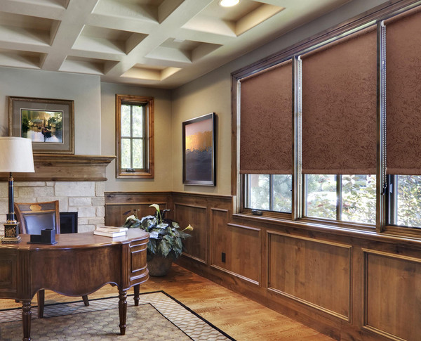 Изображение товара Рулонная штора Delfa Сантайм Жаккард Венеция СРШ-01 МЭД 29513 (57x215, шоколад)