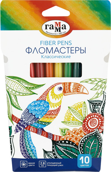 Изображение товара Фломастер-штамп ГАММА Классические / 130822_10 (10цв)