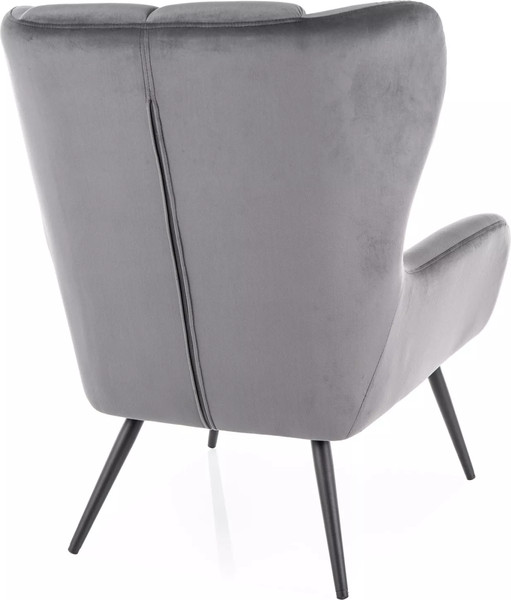 Изображение товара Кресло мягкое Signal Louis Velvet (14 серый/черный)